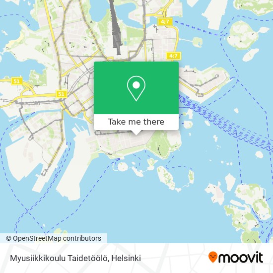 Myusiikkikoulu Taidetöölö map