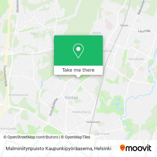 Malminiitynpuisto Kaupunkipyöräasema map