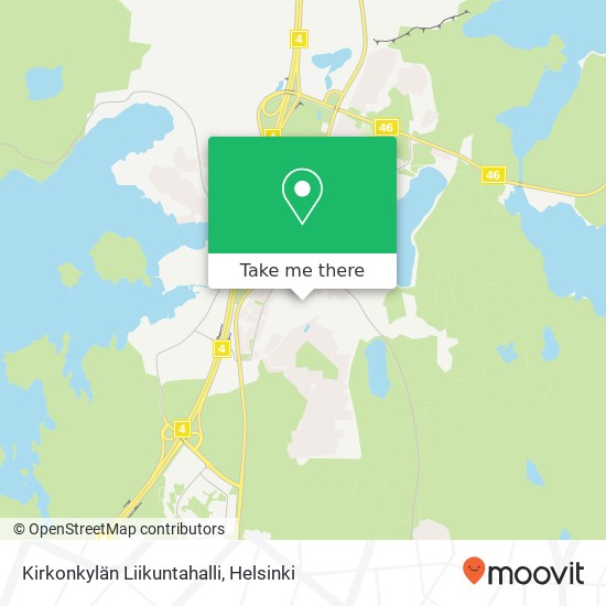 Kirkonkylän Liikuntahalli map