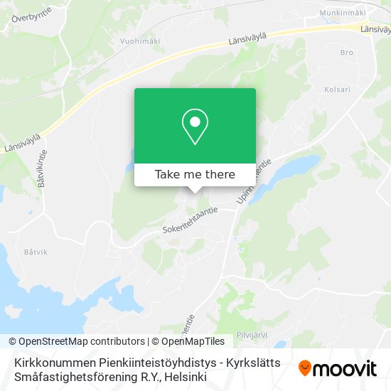 Kirkkonummen Pienkiinteistöyhdistys - Kyrkslätts Småfastighetsförening R.Y. map