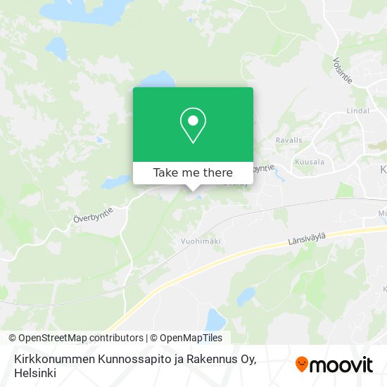 Kirkkonummen Kunnossapito ja Rakennus Oy map