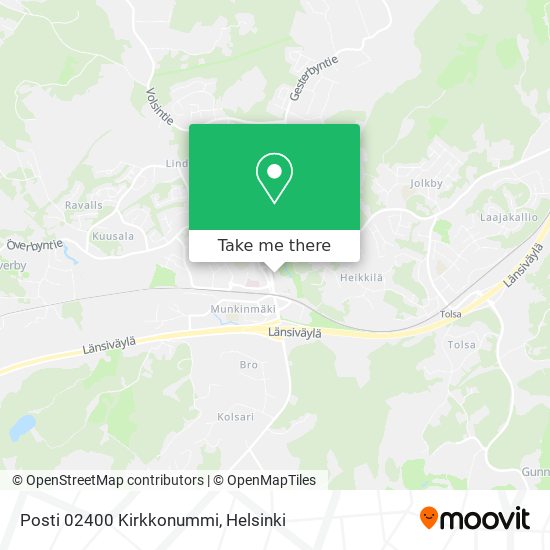 Posti 02400 Kirkkonummi map