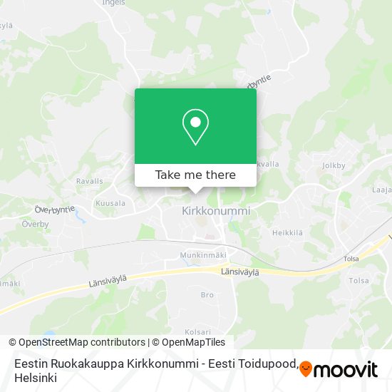 Eestin Ruokakauppa Kirkkonummi - Eesti Toidupood map