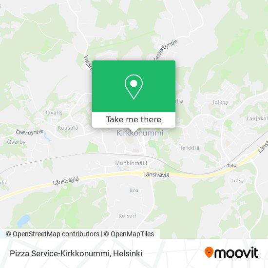 Pizza Service-Kirkkonummi map