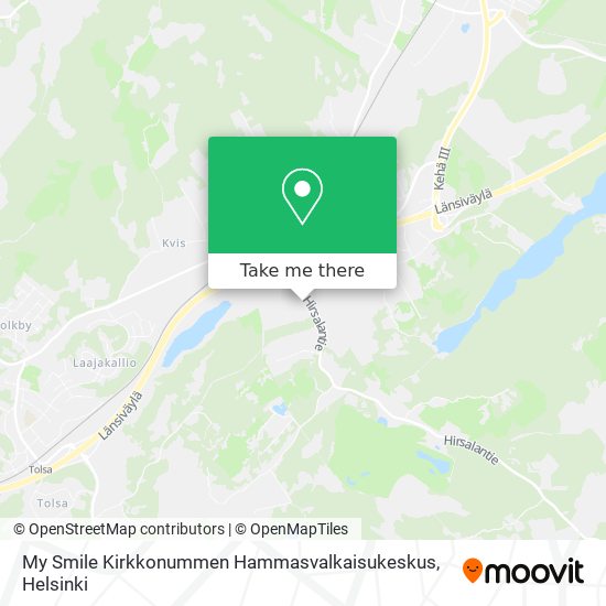 My Smile Kirkkonummen Hammasvalkaisukeskus map