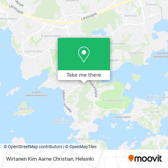 Wirtanen Kim Aarne Christian map