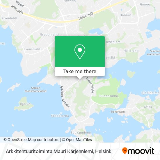 Arkkitehtuuritoiminta Mauri Kärjenniemi map