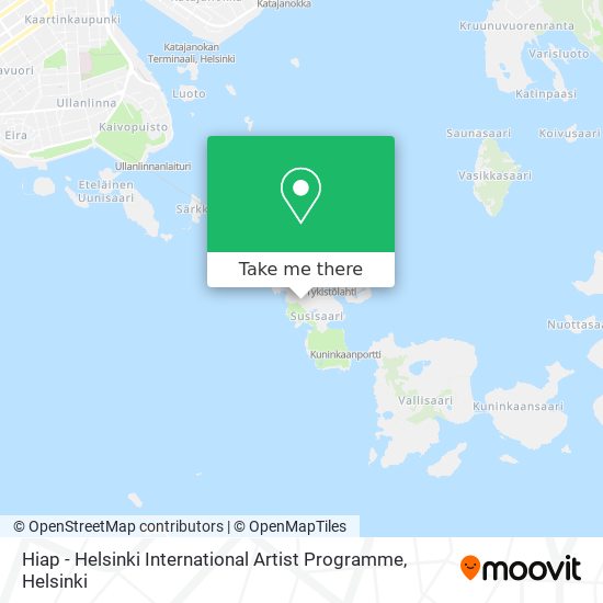 Hiap - Helsinki International Artist Programme map