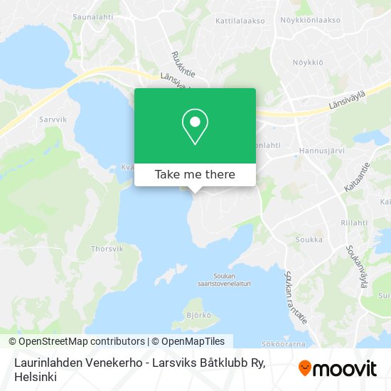 Laurinlahden Venekerho - Larsviks Båtklubb Ry map