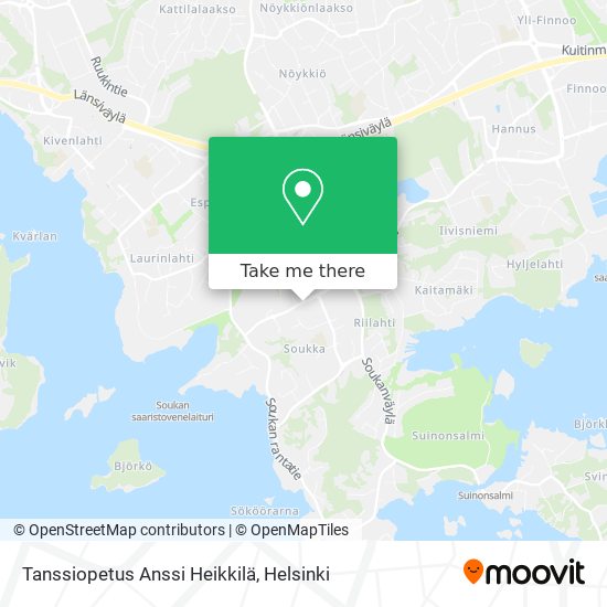 Tanssiopetus Anssi Heikkilä map