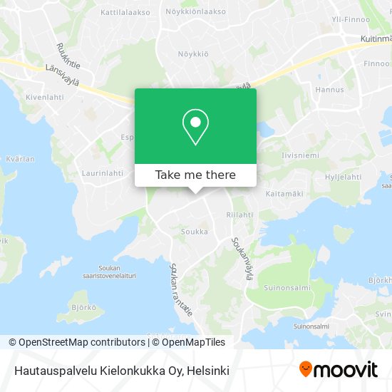 Hautauspalvelu Kielonkukka Oy map