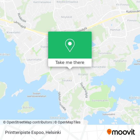 Printteripiste Espoo map