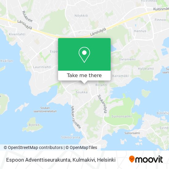 Espoon Adventtiseurakunta, Kulmakivi map