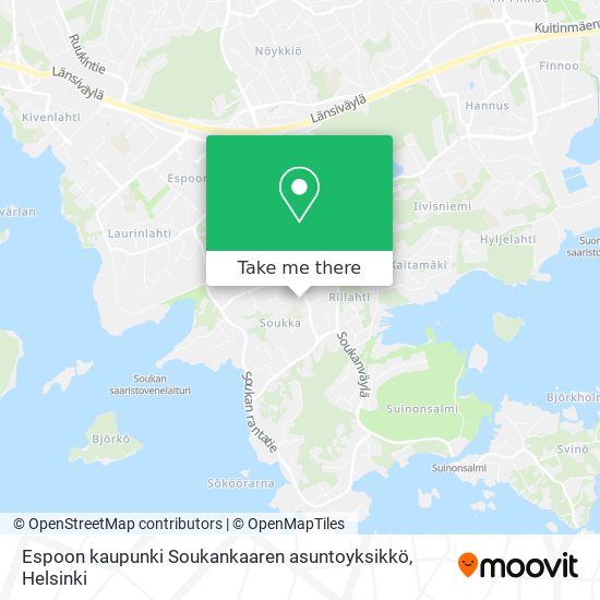 Espoon kaupunki Soukankaaren asuntoyksikkö map