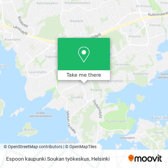 Espoon kaupunki Soukan työkeskus map