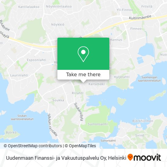 Uudenmaan Finanssi- ja Vakuutuspalvelu Oy map