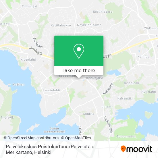 Palvelukeskus Puistokartano / Palvelutalo Merikartano map