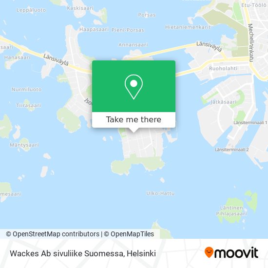 Wackes Ab sivuliike Suomessa map