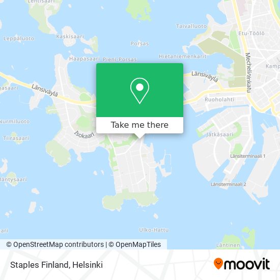 Staples Finland map