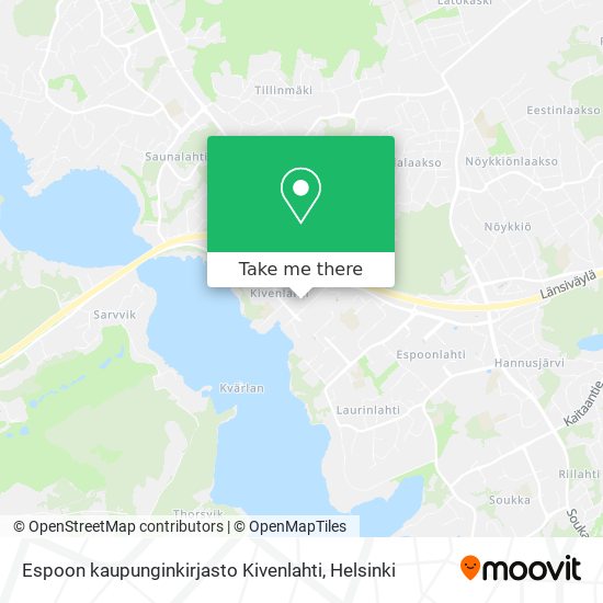 Espoon kaupunginkirjasto Kivenlahti map