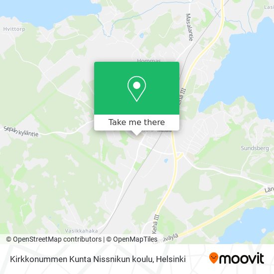 Kirkkonummen Kunta Nissnikun koulu map