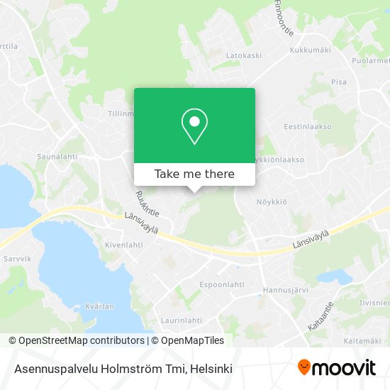 Asennuspalvelu Holmström Tmi map