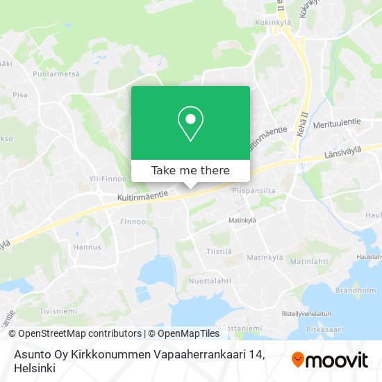 Asunto Oy Kirkkonummen Vapaaherrankaari 14 map