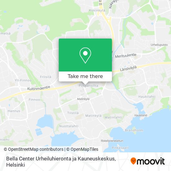 Bella Center Urheiluhieronta ja Kauneuskeskus map