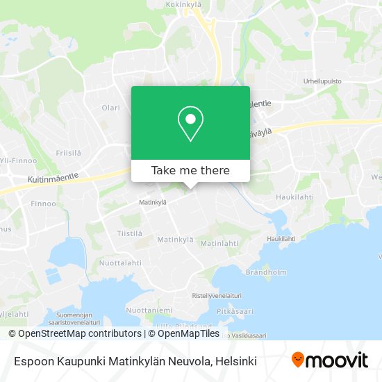 Espoon Kaupunki Matinkylän Neuvola map