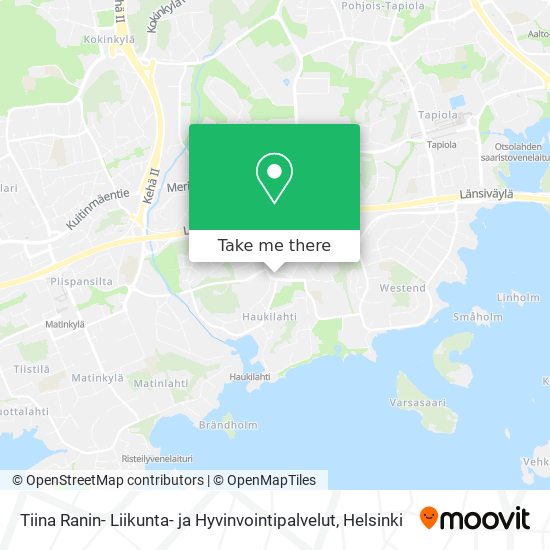 Tiina Ranin- Liikunta- ja Hyvinvointipalvelut map