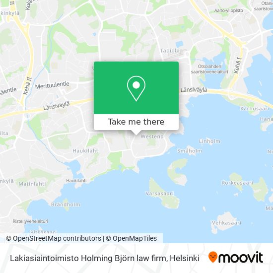 Lakiasiaintoimisto Holming Björn law firm map