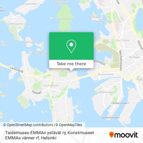 Taidemuseo EMMAn ystävät ry, Konstmuseet EMMAs vänner rf map