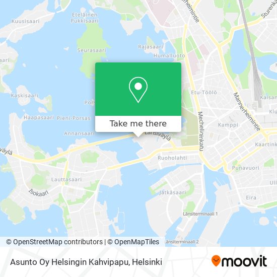 Asunto Oy Helsingin Kahvipapu map