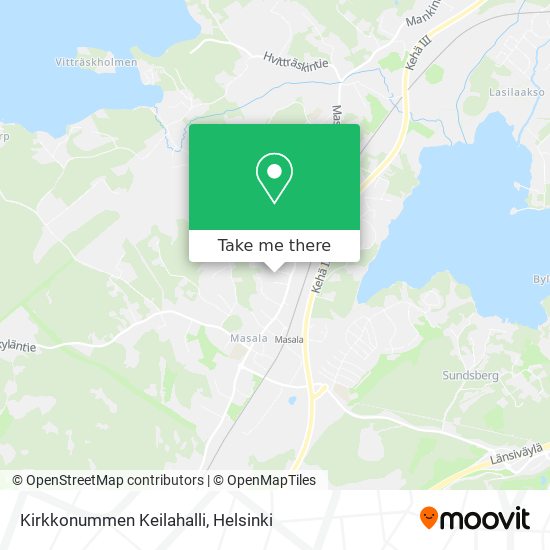 Kirkkonummen Keilahalli map