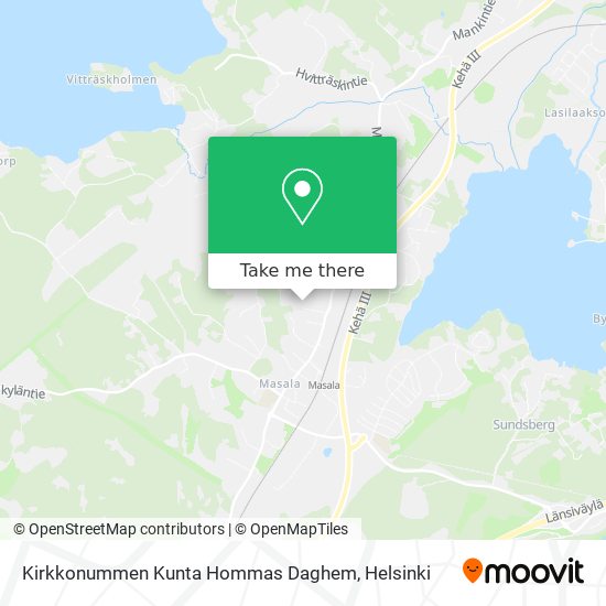 Kirkkonummen Kunta Hommas Daghem map