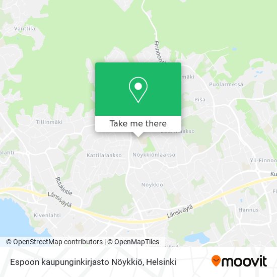 Espoon kaupunginkirjasto Nöykkiö map