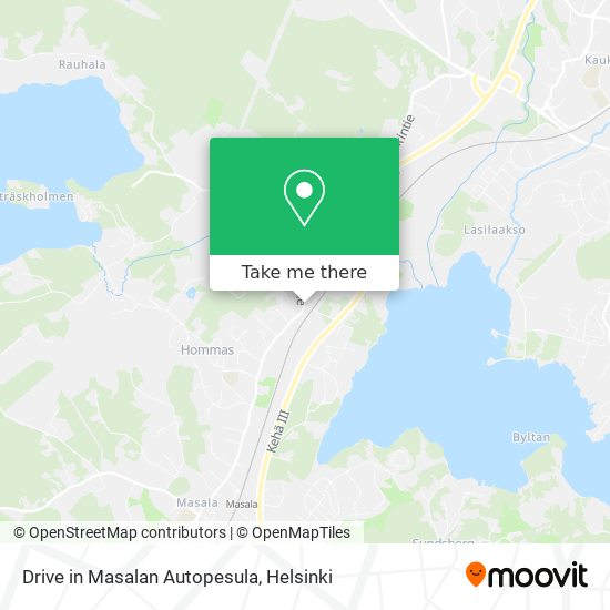 Drive in Masalan Autopesula map