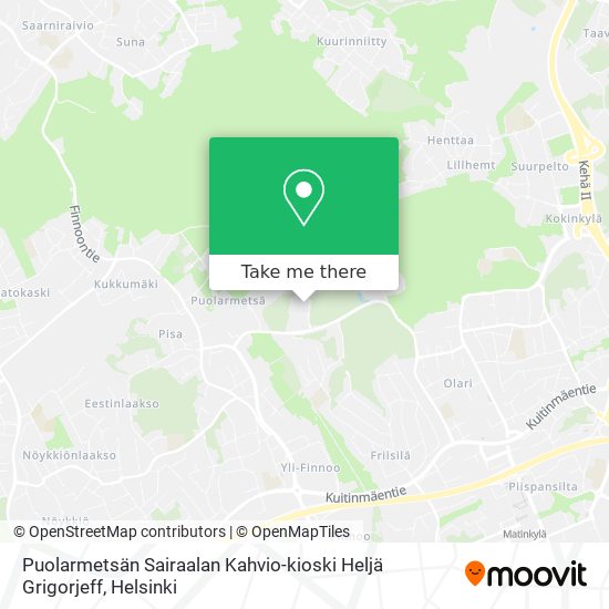 Puolarmetsän Sairaalan Kahvio-kioski Heljä Grigorjeff map