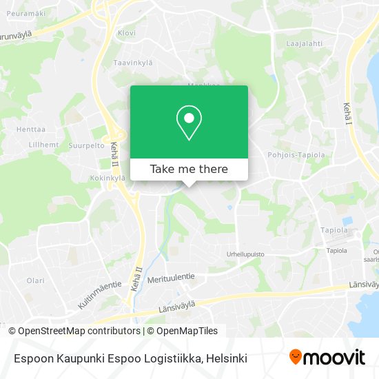 Espoon Kaupunki Espoo Logistiikka map