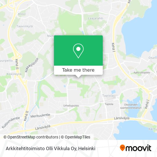 Arkkitehtitoimisto Olli Vikkula Oy map