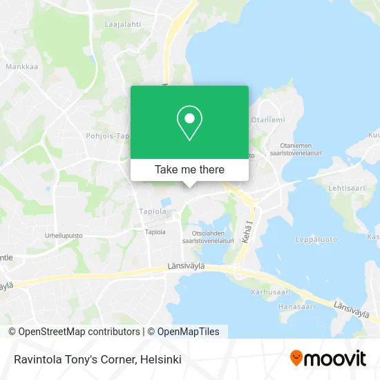 Tony's Corner Restaurant map