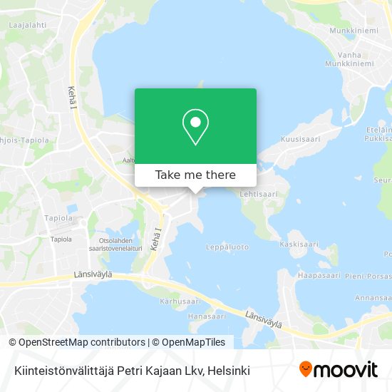 Kiinteistönvälittäjä Petri Kajaan Lkv map