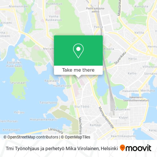 Tmi Työnohjaus ja perhetyö Mika Virolainen map