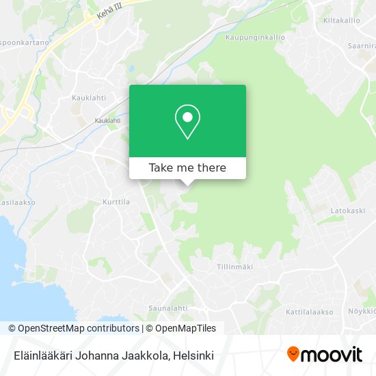 Eläinlääkäri Johanna Jaakkola map