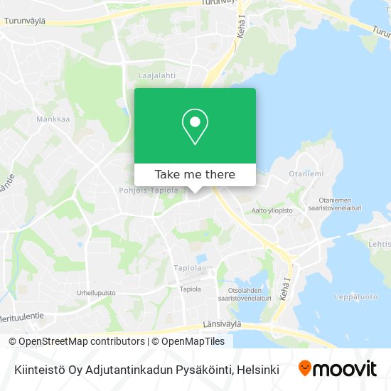 Kiinteistö Oy Adjutantinkadun Pysäköinti map