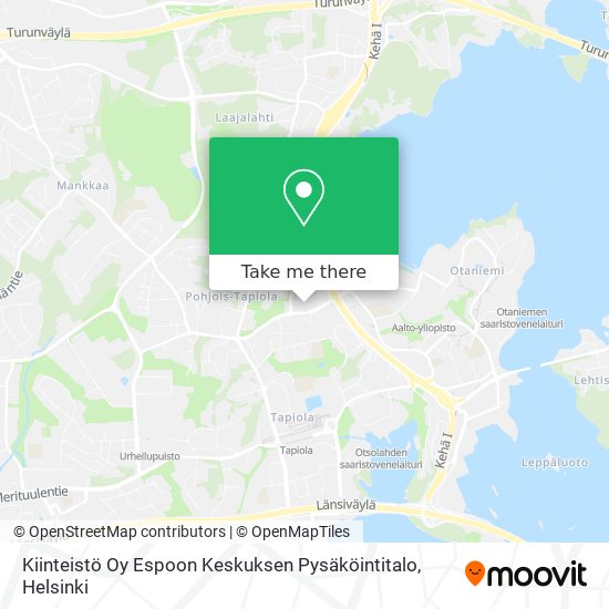 Kiinteistö Oy Espoon Keskuksen Pysäköintitalo map