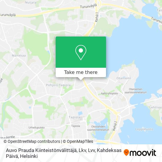 Auvo Prauda Kiinteistönvälittäjä, Lkv, Lvv, Kahdeksas Päivä map