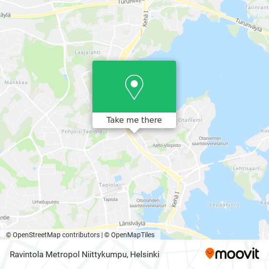 Ravintola Metropol Niittykumpu map