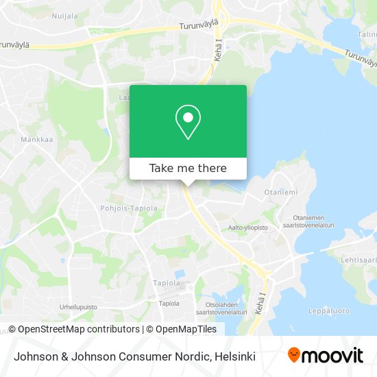 Johnson & Johnson Consumer Nordic map