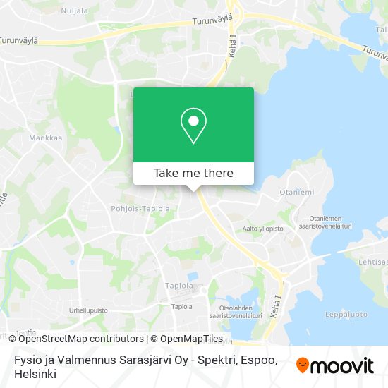 Fysio ja Valmennus Sarasjärvi Oy - Spektri, Espoo map